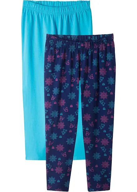 Caprileggings med ekologisk bomull för barn (2-pack)