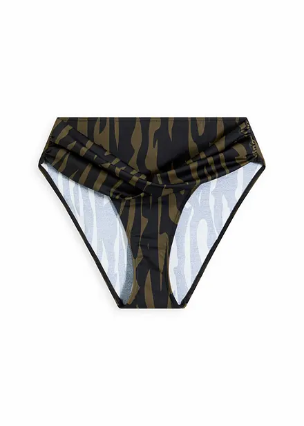 Bikinibyxa med hög midja och höga benöpppningar