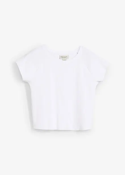 Ribbstickad topp i kort modell