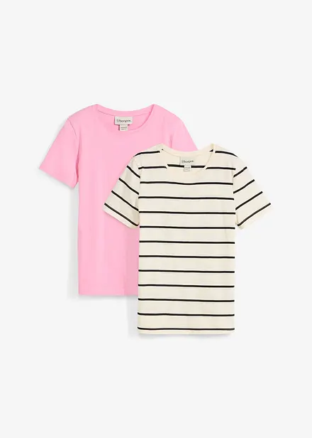 T-shirt i ren ekologisk bomull för barn (2-pack)