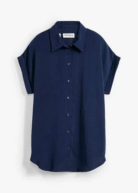 Kortärmad blus med återvunnen polyester