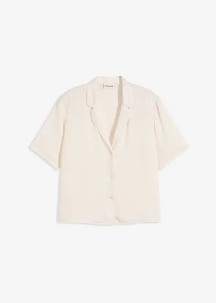 Satinblus med krage och slag