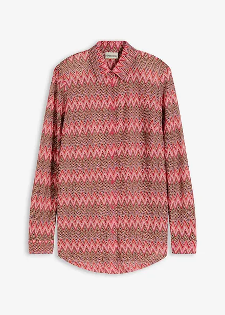 Lång blus med virkad look