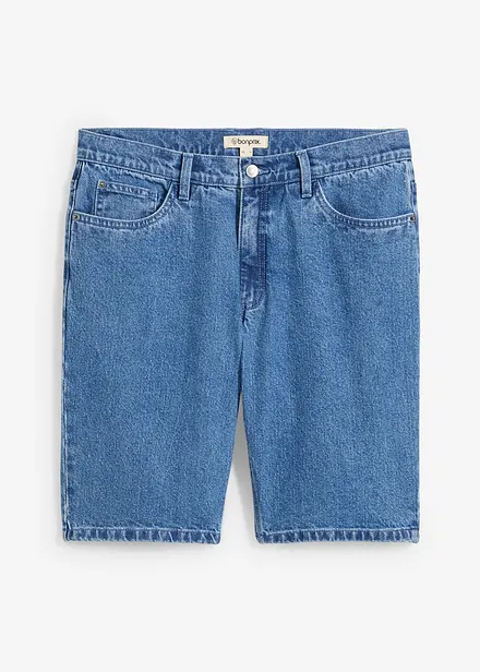 Stretchiga jeansbermudas, Relaxed Fit