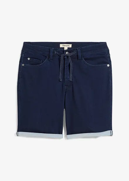 Jeansshorts i trikå, Regular Fit