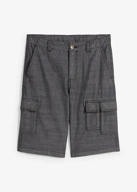 Cargoshorts i chambray för barn, normal passform