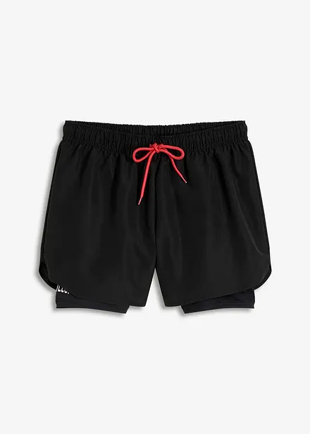 Ultratunna sportshorts med 2-i-1-look