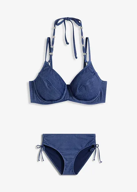 Bygelbikini (2 delar) med jeanslook