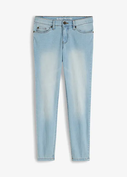 Korta tajta stuprörsjeans med medelhög midja