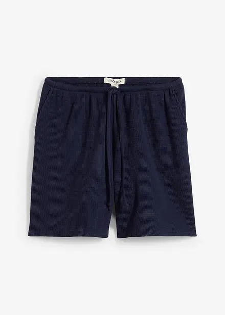 Shorts av ren bomull med struktur