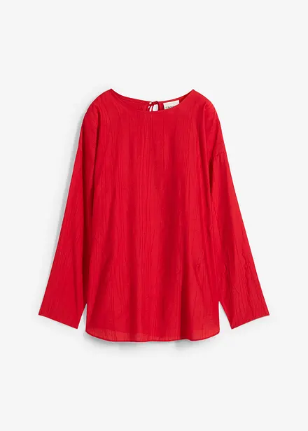 Oversized blustunika av krinklad viskos med struktureffekt