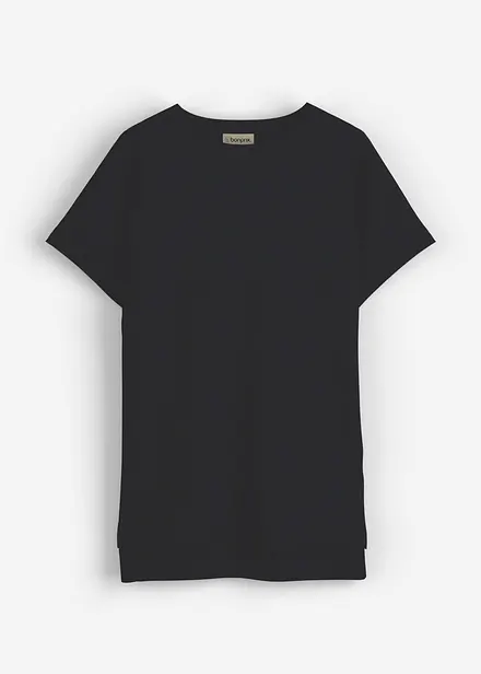 T-shirt av kraftig bomullsjersey med längre bakstycke