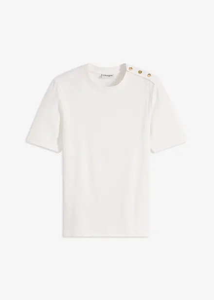 Ribbstickad topp av mjuk viskosmix