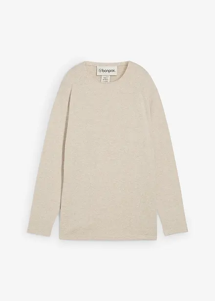 Lång sweatshirt med stickad look