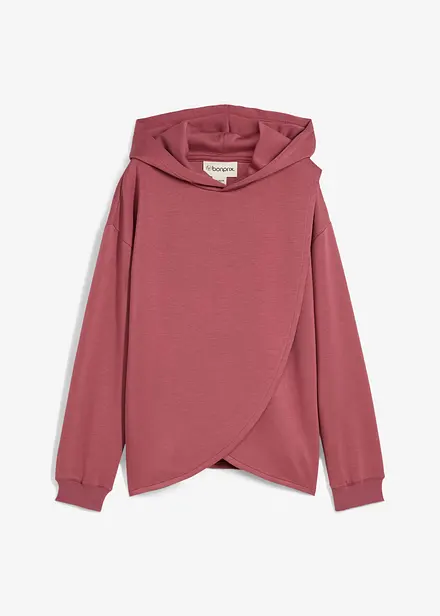 Sweatshirt med huva i mjuk viskosmix