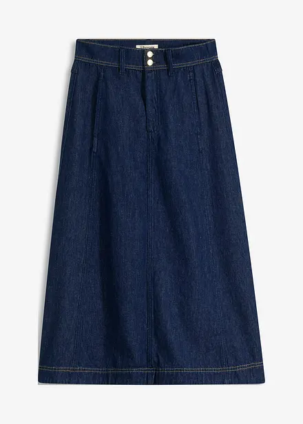 Mellanlång jeanskjol