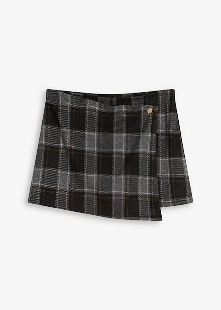 Korta kjolshorts med dekorknapp