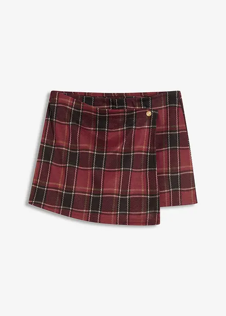 Korta kjolshorts med dekorknapp