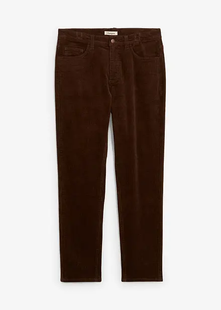 Stretchig manchesterbyxa med bekvämt snitt, Slim Fit
