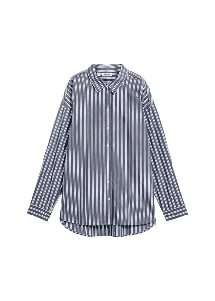 Randig lång blus