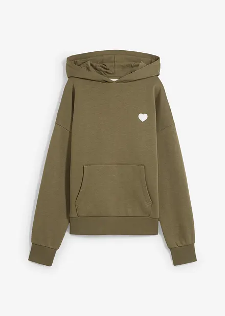 Oversize-sweatshirt med huva i mjuk bomullsblandning
