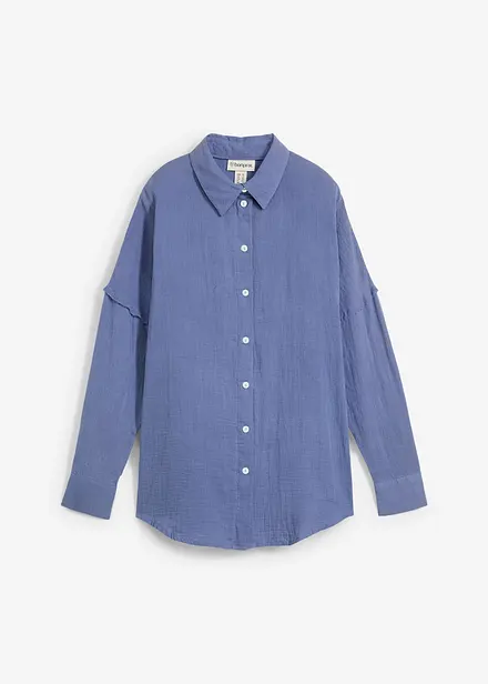 Oversize-skjorta av luftig muslin
