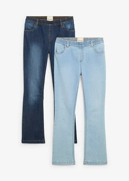 Dra-på jeans Mid Waist (2-pack)
