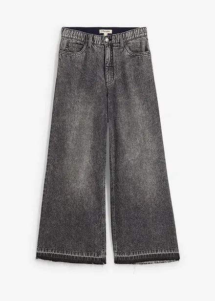 Wide Leg Jeans, cropped