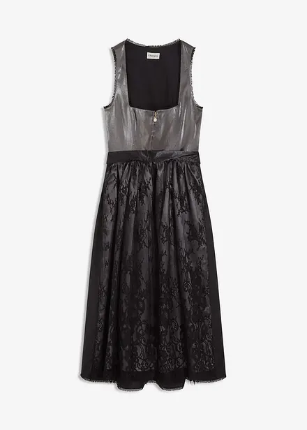 Mellanlång dirndl med sammet (2 delar)