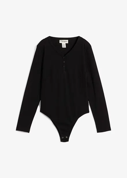 Ribbad body med ekologisk bomull