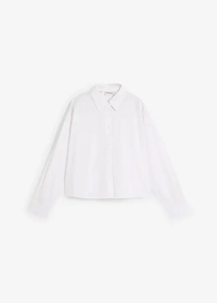 Skjortblus i oversizemodell med silke