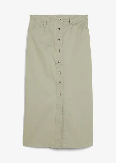 Midikjol av twill