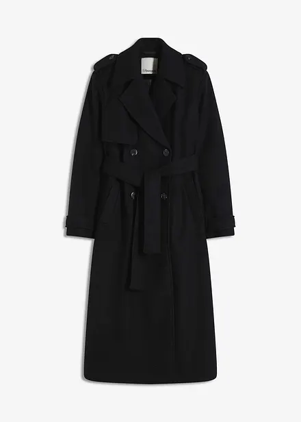 Trenchcoat med yllelook