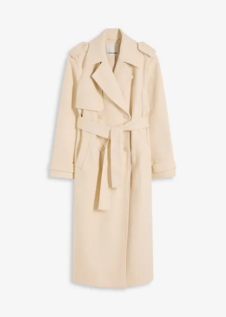 Trenchcoat med yllelook