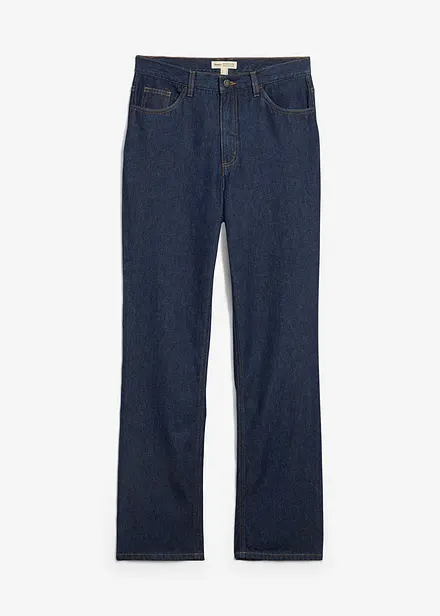Straight Jeans, High Waist, Long, i ekologisk bomull