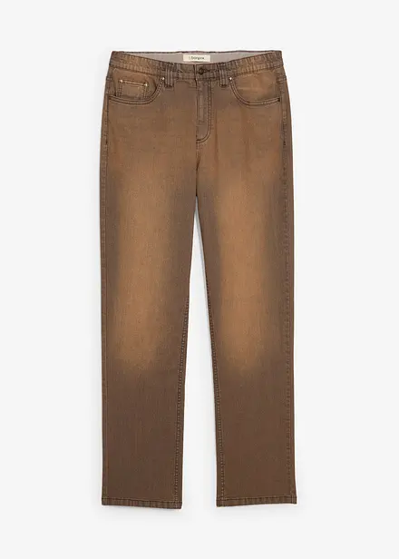 Lätta stretchiga jeans med Classic Fit och skön midja samt Vintage-tvättning