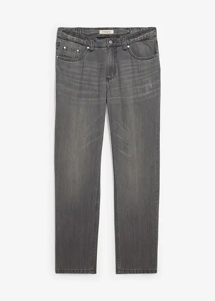 Jeans i Regular Fit Jeans av ren bomull med skön midja, Straight