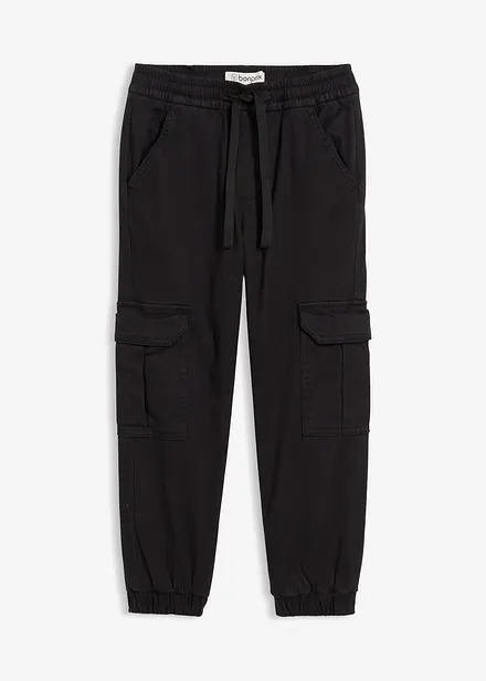 Jerseyfodrad cargobyxa i Regular Fit