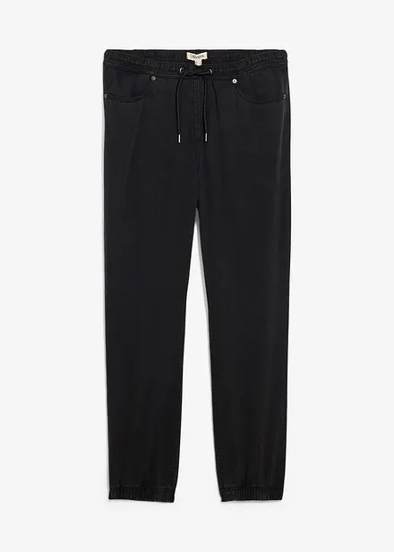 Dra-på byxa av bomull i Relaxed Fit med Tapered ben