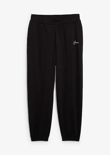Joggingbyxa i tjockt bomullsmaterial, avslappnad passform