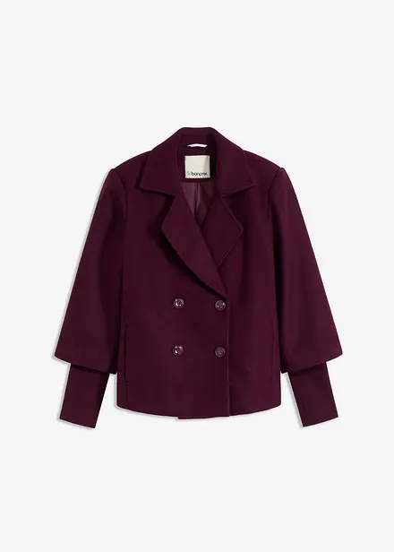 Skepparjacka med stickade ärmar