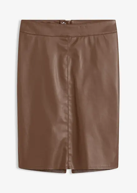 Trendig pennkjol i skinnimitation