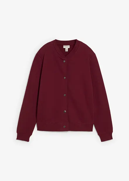 Sweatshirtjacka med knappslå
