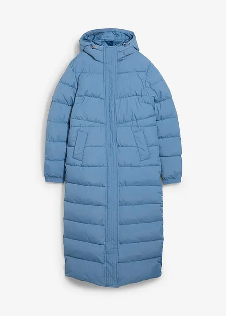 Lång täckkappa med huva