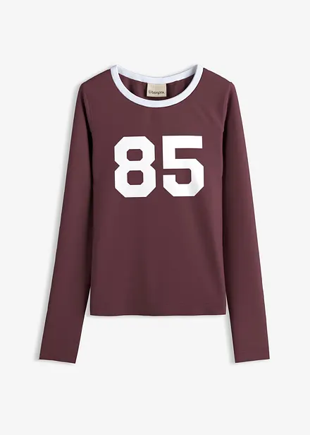 Långärmad topp av lätt jersey