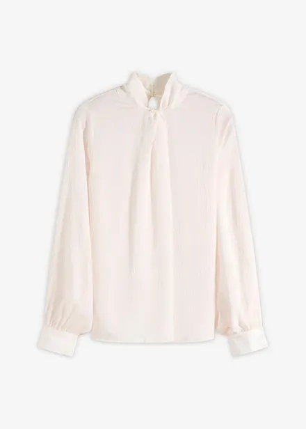 Blus av satin med mjukt fall