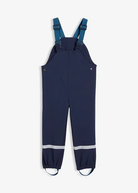 Vattenavvisande och värmande regnbyxa i softshellmaterial för barn