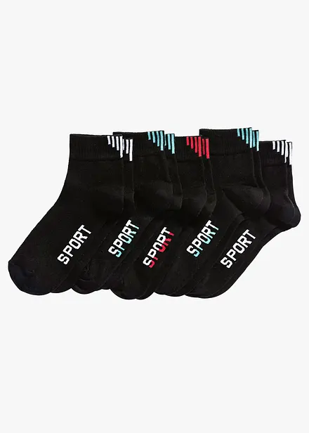 Sportsockor (5-pack), ekologisk bomull