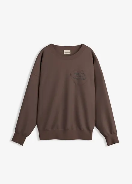 Oversizesweatshirt i mjuk bomullsmix