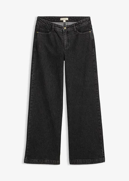Wide Leg Jeans Mid Waist, Full Length